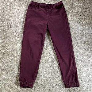 Burgundy joggers